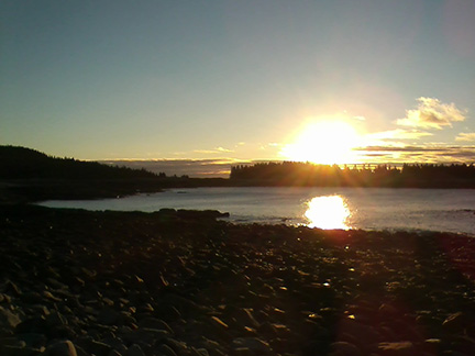 Sunrise at Schoodic Peninsula.