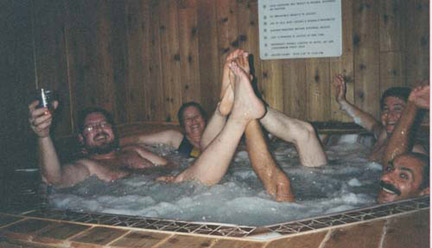 Jay Peak Resort, Jay, Vermont. 1997. Left to Right - Henk Rietveld, Joan Trial, Rod Wentworth, Len Gerardi