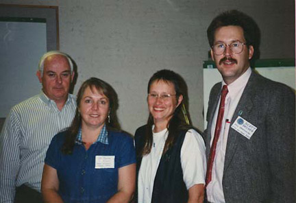 Town & Country Motor Inn, Shelburne, New Hampshire. 1995. Left to Right - Duncan McInnis, Melissa Evers, Joan Trial, Scott Decker