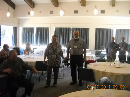 Past Presidents Joan Trial and Angelo Incerpi.