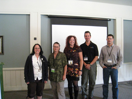 Monday morning session (l to r) Julie Deschene, Joan Trial, Lyne Morissette, Scott Craig and Graham Goulette (moderator).