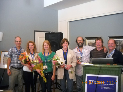 Left to right- Michel Legault, Veronique LeClerc, Arianne Masse, Christine Lipsky, Yves Mailhot, Marc Minglbier and Pierre Dumont.